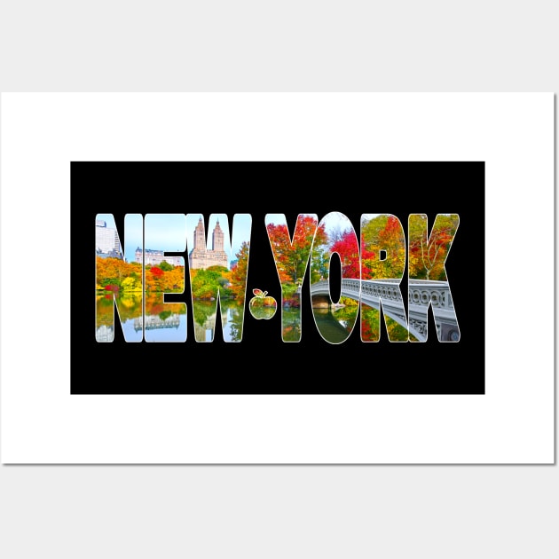 NEW YORK - New York USA Central Park Fall Wall Art by TouristMerch